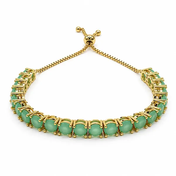 Green_Gold_Tone_Beaded_Bracelet_for_Women