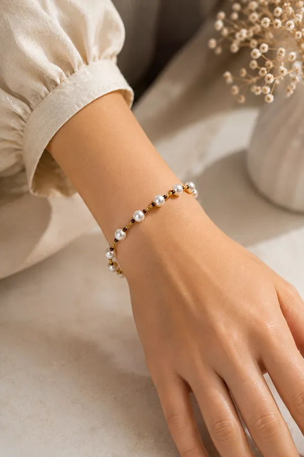 White_Pearl_Beaded_Bracelet_for_Women