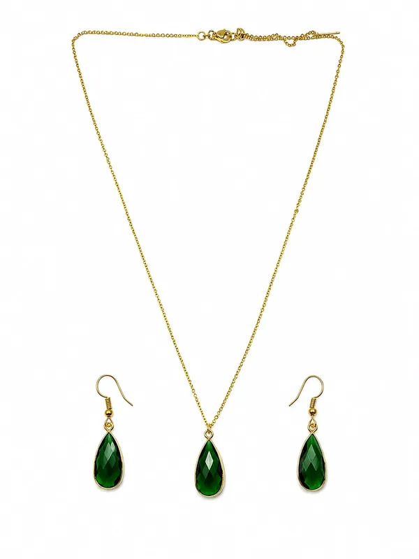 Green_Gold_Tone_Teardrop_Necklace_Set_for_Women