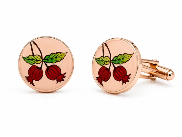 Rose_Gold_Pomegranate_Motif_Cufflinks_for_Men