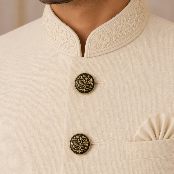 Cream_Textured_Slim_Fit_Bandhgala_Jacket_for_Men