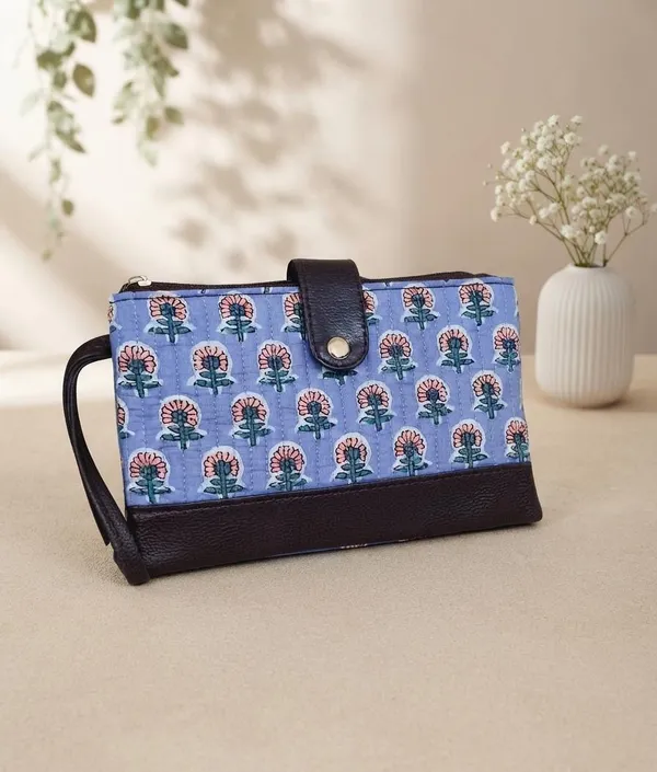 Blue_Printed_Fabric_Structured_Handbag_For_Women