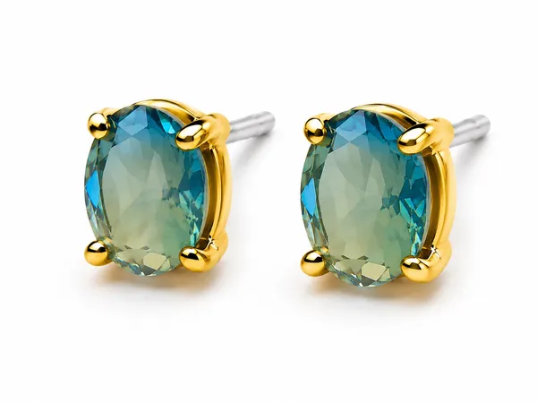 Blue_Oval_Gemstone_Stud_Earrings_for_Women