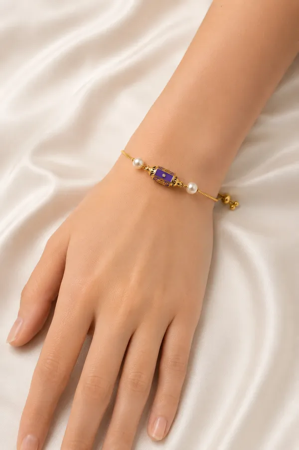 Gold_Tone_Purple_Charm_Bracelet_for_Women