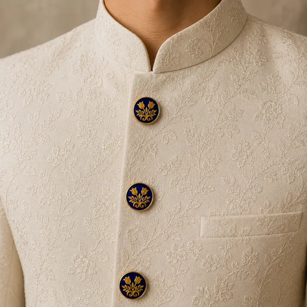 Blue_Floral_Decorative_Buttons_for_Kurta