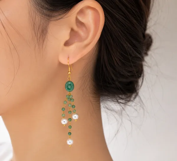 Green_Beaded_Dangle_Earrings_for_Women