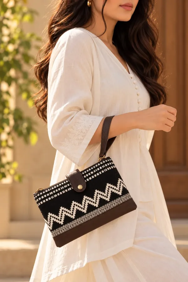 Black_Fabric_Patterned_Clutch_Bag_for_Women