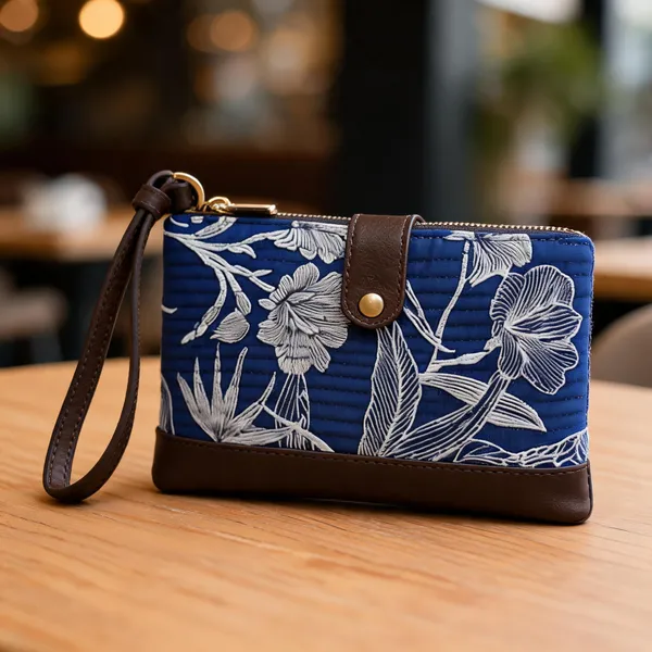 Blue_Cotton_Wristlet_Clutch_For_Women
