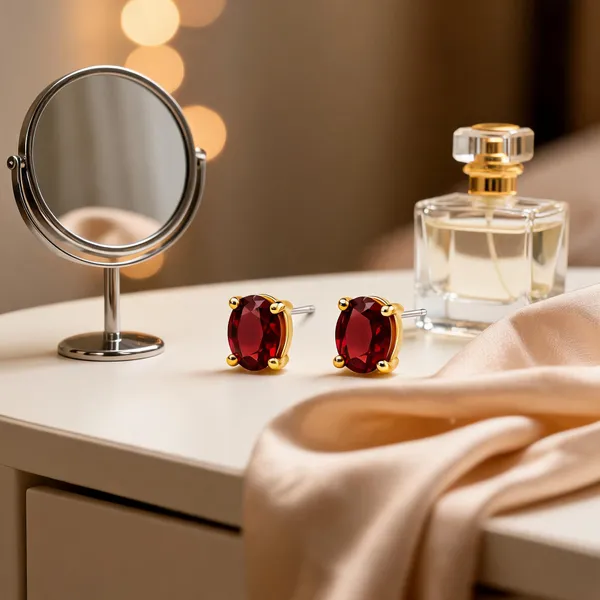 Red_Italian_Brass_Stud_Earrings_For_Women