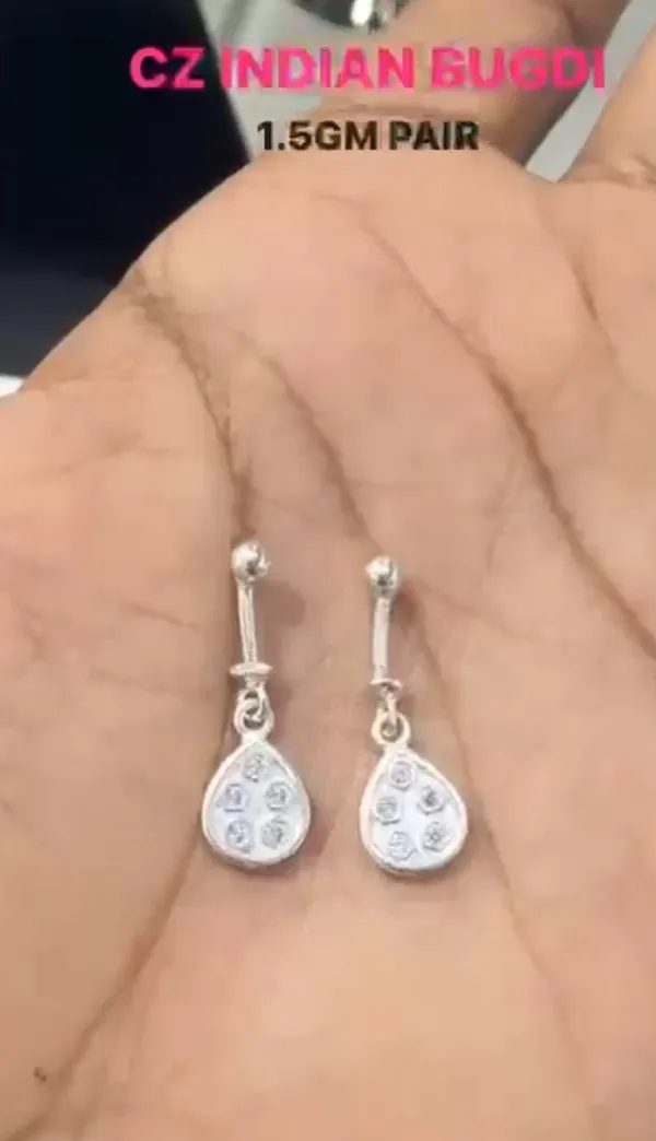 Silver_Tone_CZ_Drop_Earrings_for_Women