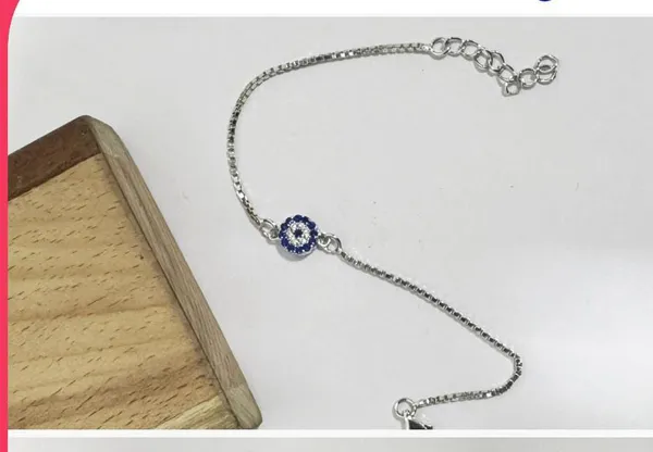Silver_Tone_Blue_Stone_Chain_Bracelet_for_Women