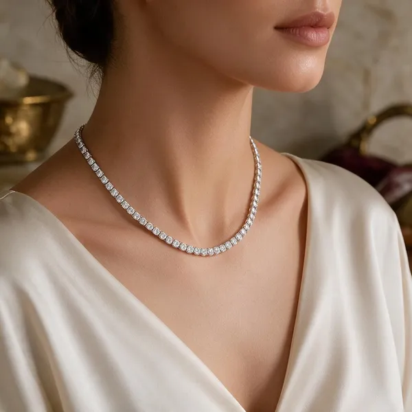 Silver_925_Stone-Set_Tennis_Chain_Necklace_For_Women