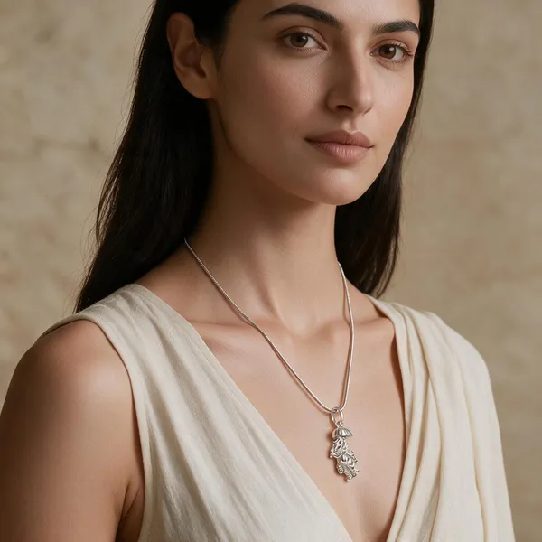 Silver_925_Ornate_Sculpted_Pendant_Necklace_For_Women