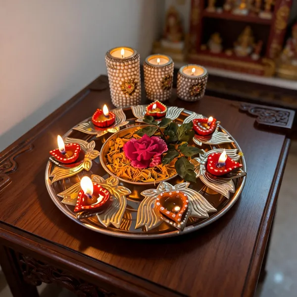 Metal_Festive_Leaf_Motif_Pooja_Thali_Set