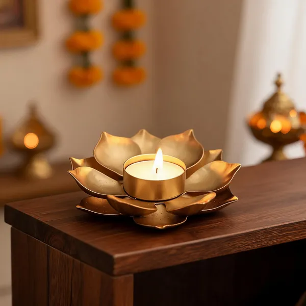 Metal_Festive_Lotus_Petal_Tealight_Candle_Holder
