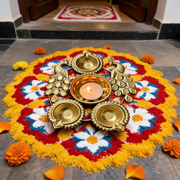 Brass_Traditional_Peacock_Motif_Diya_Set