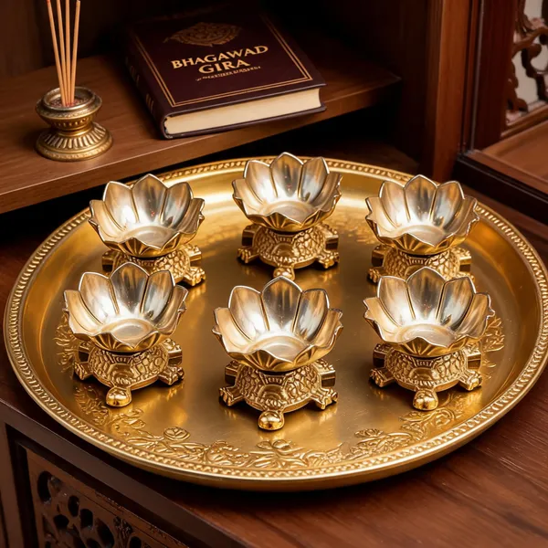 Metal_Traditional_Lotus_Design_Diya_Set_Of_6