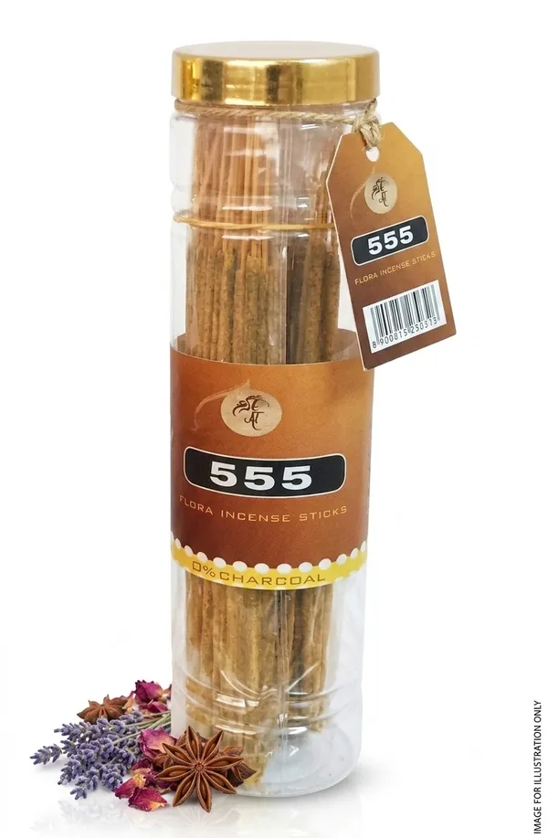 555_Flora_Charcoal_Free_Incense_Sticks_|_Rose_Jasmine_Lily_Musk_Pack_Of_2