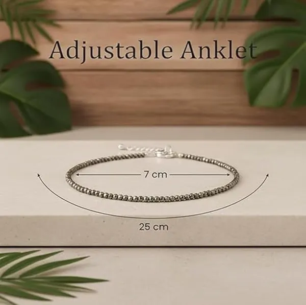 Natural_Pyrite_Beaded_Anklet_For_Women