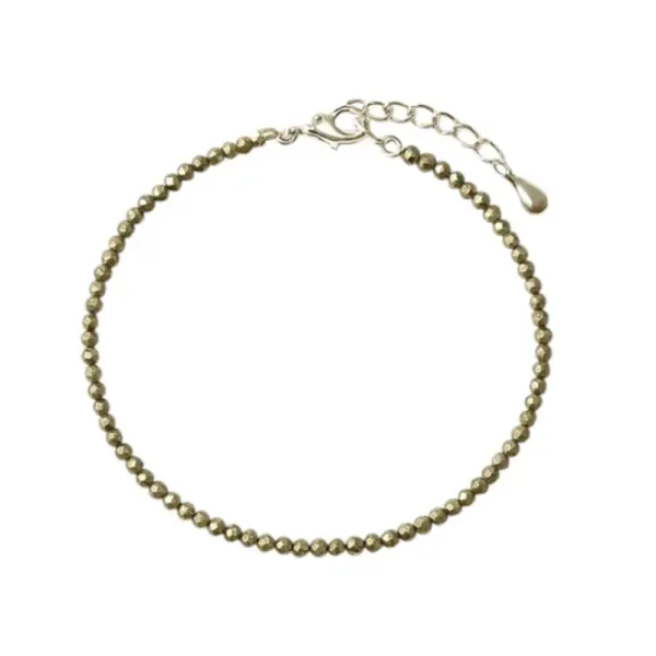 Natural_Pyrite_Beaded_Anklet_For_Women