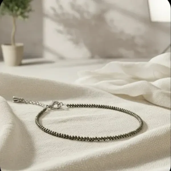 Natural_Pyrite_Beaded_Anklet_For_Women