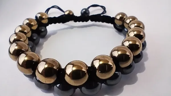 Hematite_Golden_Pyrite_Bracelet_Natural_Stone_Protection_Bracelet_With_Adjustable_Macrame_Sliding_Cord_8_Mm_Beads
