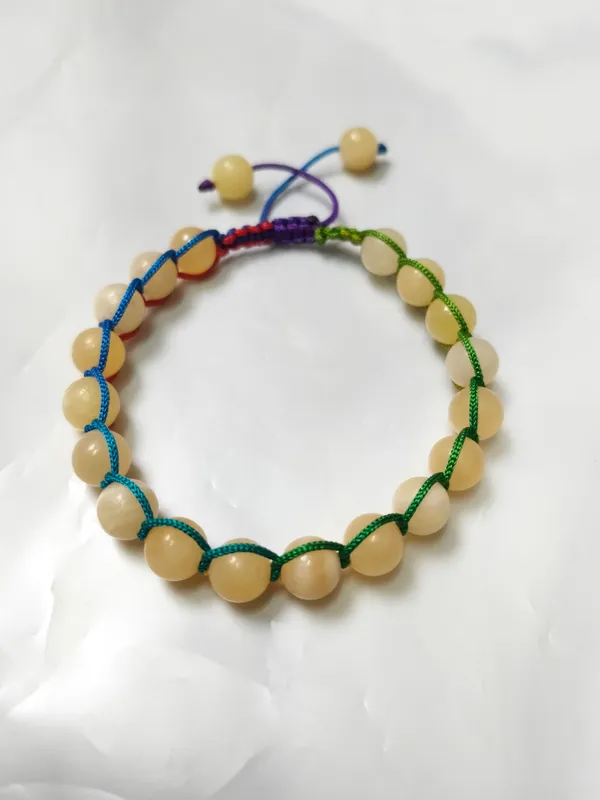 Natural_Yellow_Calcite_Bracelet_For_Men_Women_Macrame_Cord_Adjustable_Bracelet_8_Mm