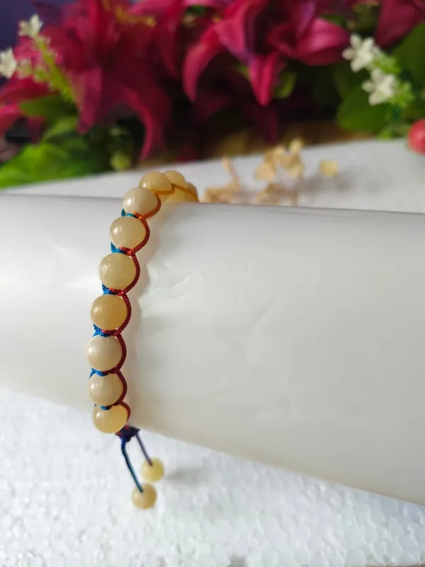 Natural_Yellow_Calcite_Bracelet_For_Men_Women_Macrame_Cord_Adjustable_Bracelet_8_Mm