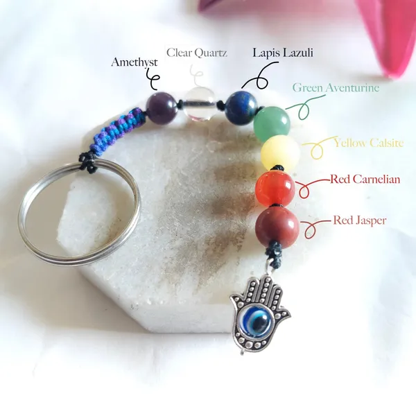 Natural_Seven_Chakra_8_Mm_Beads_Keychain_With_Evil_Eye_Charm