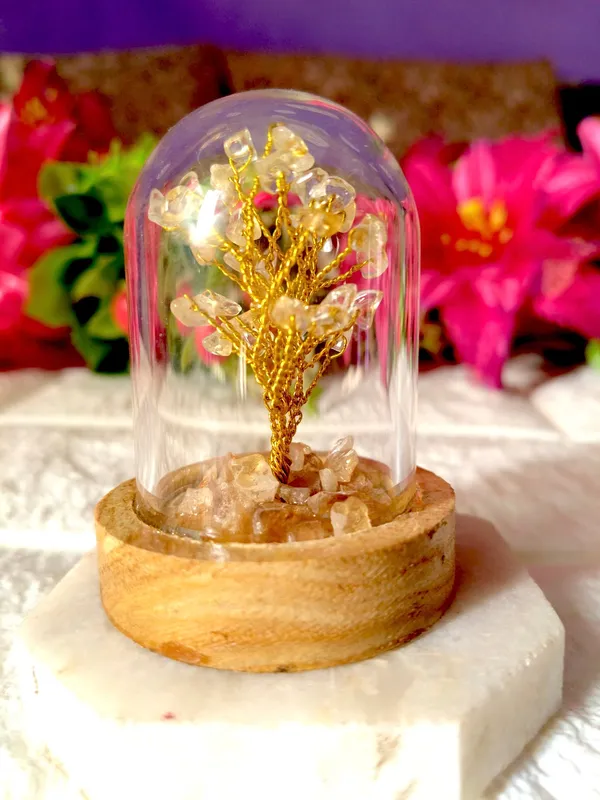 Natural_Citrine_Decorative_Handcrafted_Natural_Stone_Tree_In_Glass_Dome_With_Wooden_Base