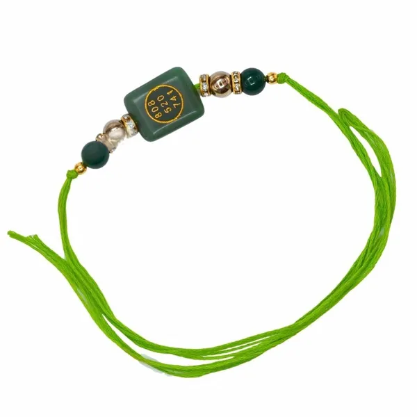Green_Aventurine_Stone_Rakhi_For_Brother_Zibu_Symbols_For_Money_Attraction