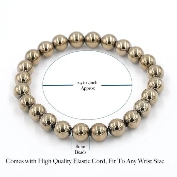 Golden_Pyrite_Bracelet_Natural_8_Mm_Beaded_Crystal_Bracelet_For_Men_Women