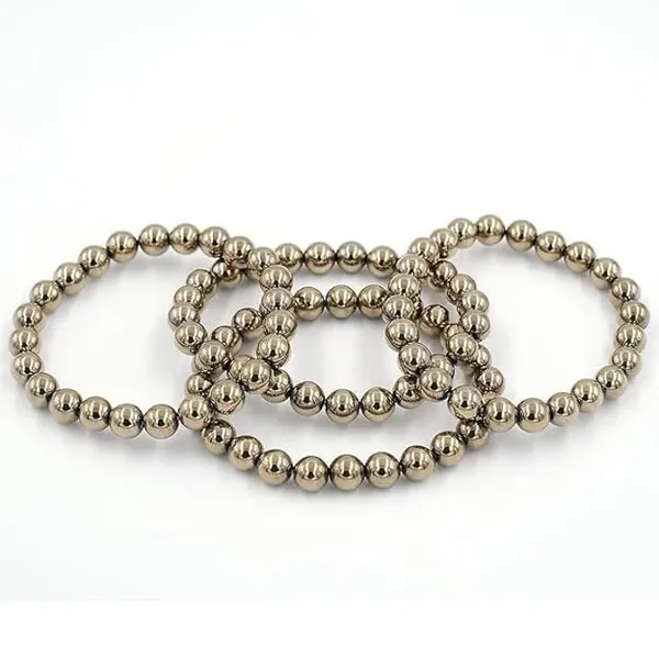 Golden_Pyrite_Bracelet_Natural_8_Mm_Beaded_Crystal_Bracelet_For_Men_Women