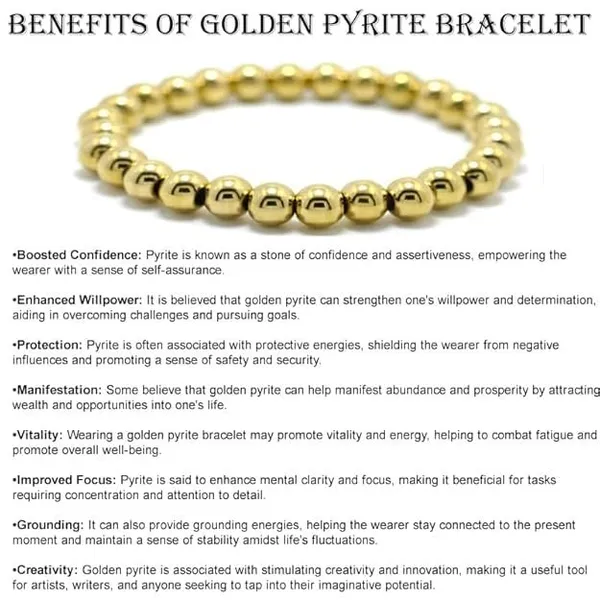 Golden_Pyrite_Bracelet_Natural_8_Mm_Beaded_Crystal_Bracelet_For_Men_Women