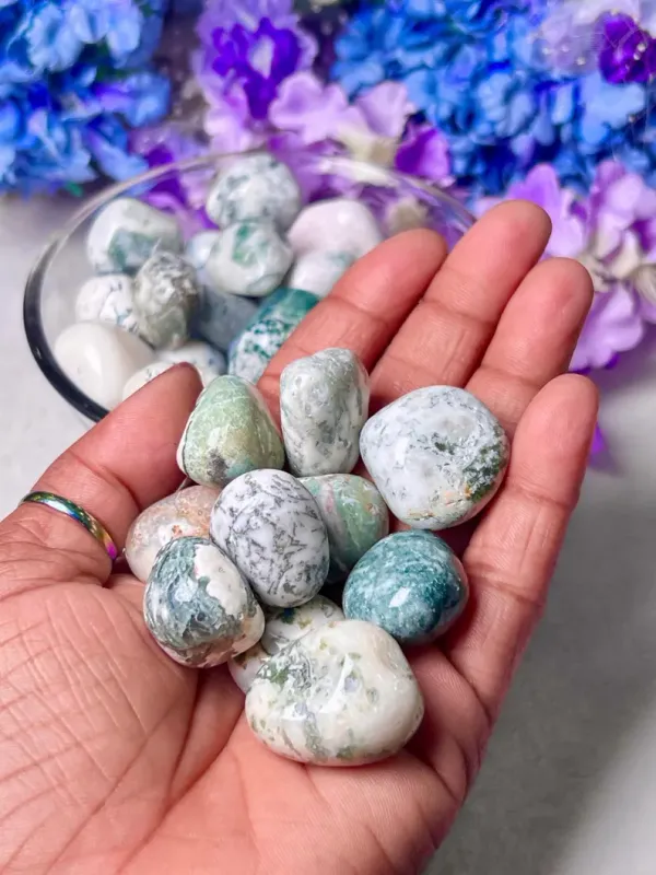 Natural_Polished_Tree_Agate_Crystal_White_Green_Dendritic_Pattern_Stone_1_Pc
