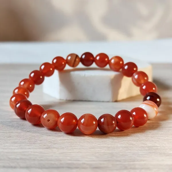 Red_Carnelian_Stone_Bracelet_For_Men_And_Women_Bead_Size_8_Mm