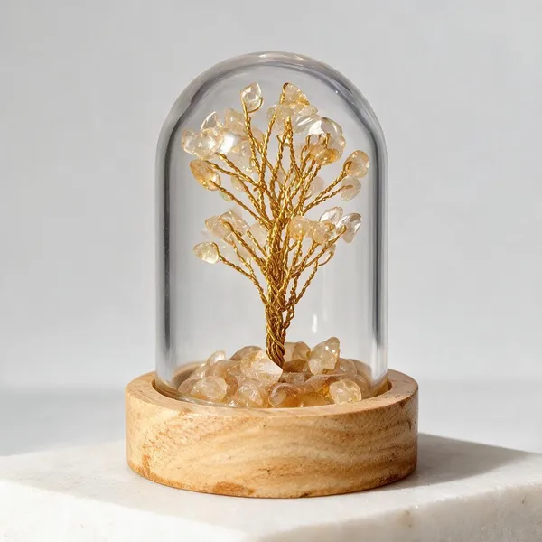 Natural_Citrine_Decorative_Handcrafted_Natural_Stone_Tree_In_Glass_Dome_With_Wooden_Base