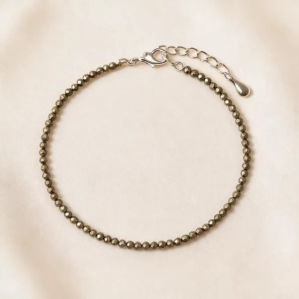 Natural_Pyrite_Beaded_Anklet_For_Women
