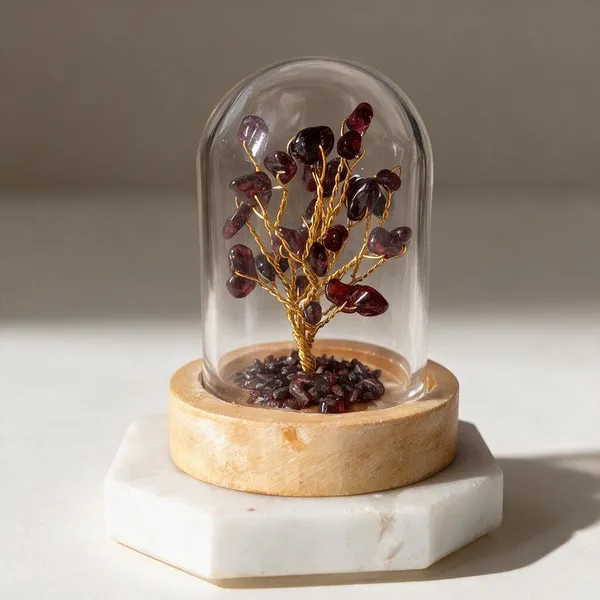 Natural_Garnet_Stone_Decorative_Handcrafted_Natural_Stone_Tree_In_Glass_Dome_With_Wooden_Base