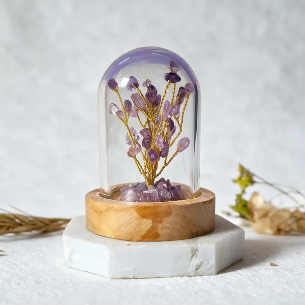 Amethyst_Stone_Decorative_Handcrafted_Natural_Stone_Tree_In_Glass_Dome_With_Wooden_Base