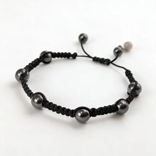 Evershine_Natural_Certified_Hematite_Bracelet_8_Mm_Adjustable_Macrame_Unisex_Bracelet