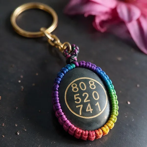 Natural_Pyrite_Zibu_Symbol_Oval_Keychain
