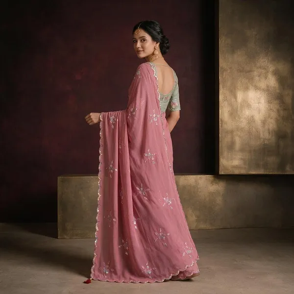 Pink_Georgette_Embroidered_Floral_Saree_For_Women