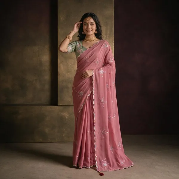 Pink_Georgette_Embroidered_Floral_Saree_For_Women