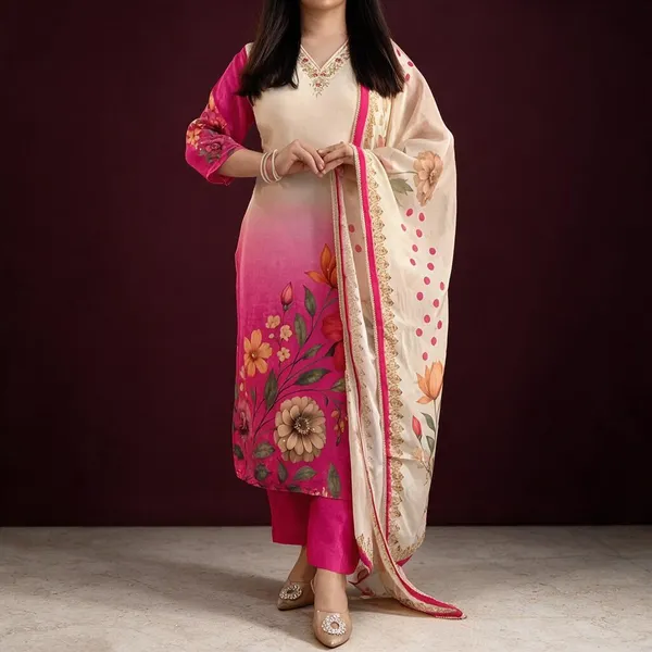Pink_Silk_Straight_Floral_Printed_Embroidered_Kurta_Set_For_Women