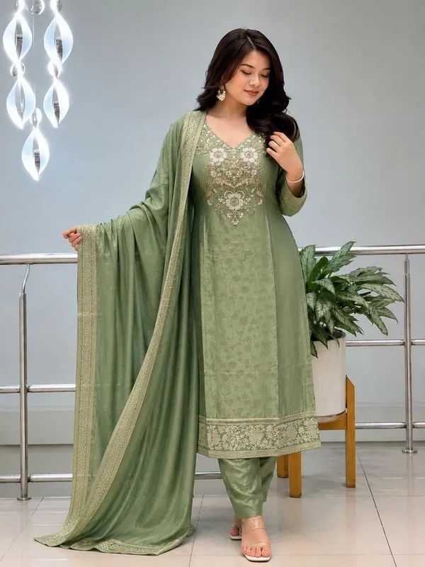 Sage_Green_Embroidered_Straight_Kurta_Set_For_Women