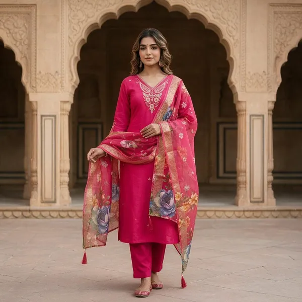 Pink_Roman_Silk_Embroidered_Straight_Kurta_Set_For_Women