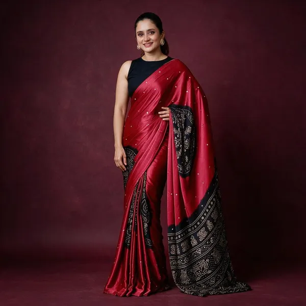 Red_Silk_Printed_Saree_For_Women