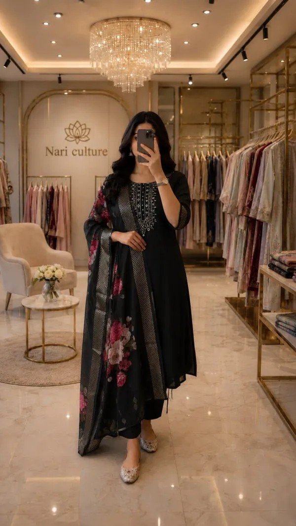 Black_Floral_Print_Dupatta_For_Women