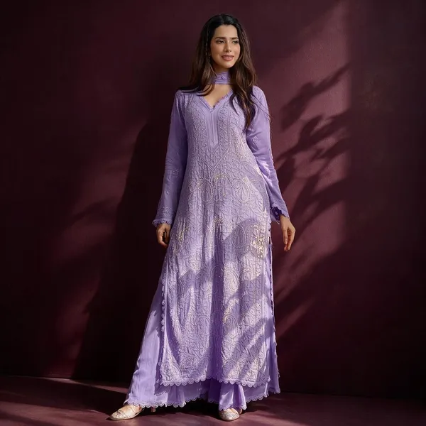 Lavender_Georgette_Embroidered_Anarkali_Kurta_For_Women